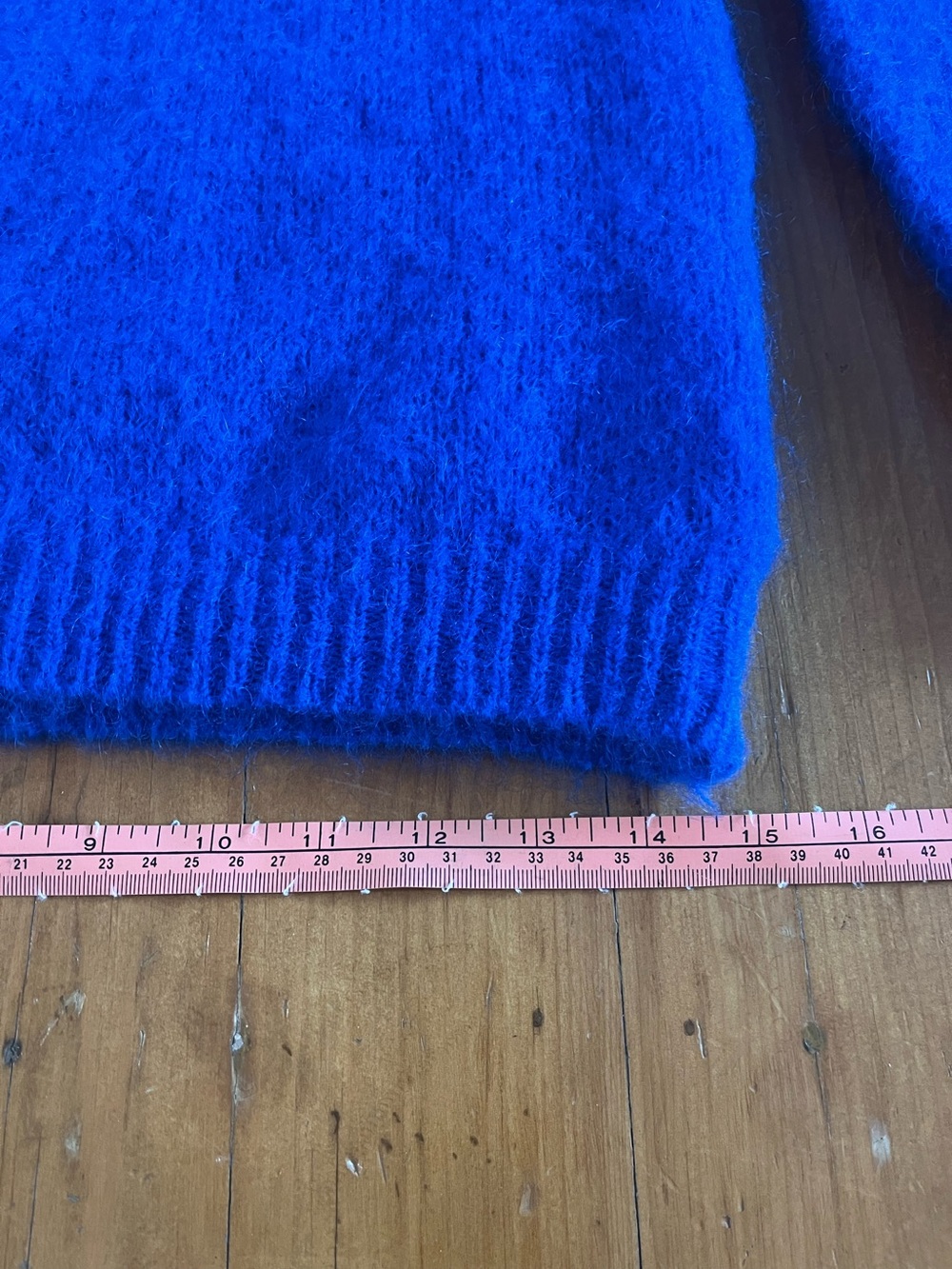 Cobalt Blue Italian Mohair and Wool Crewneck Sweater from NOOS Italian Knitwear - Picture 9 of 9